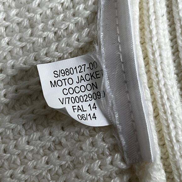 Banana Republic Moto Sweater Jacket Cream/XS - Picture 5 of 8